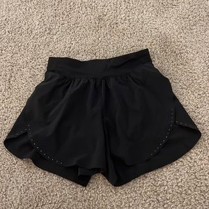 Black Lululemon running shorts